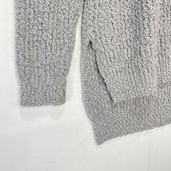 Women Sweater XL Cozy Knit Pullover Gray Crew Neck Chic - Picture 6 of 11